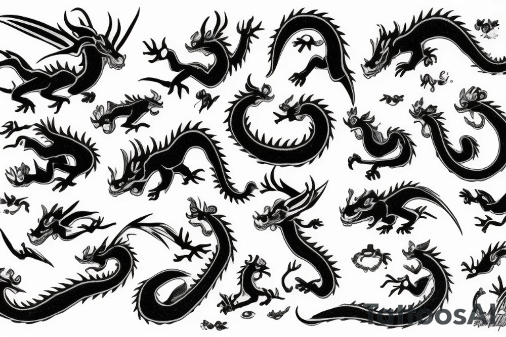 dragon whis cherry tattoo idea