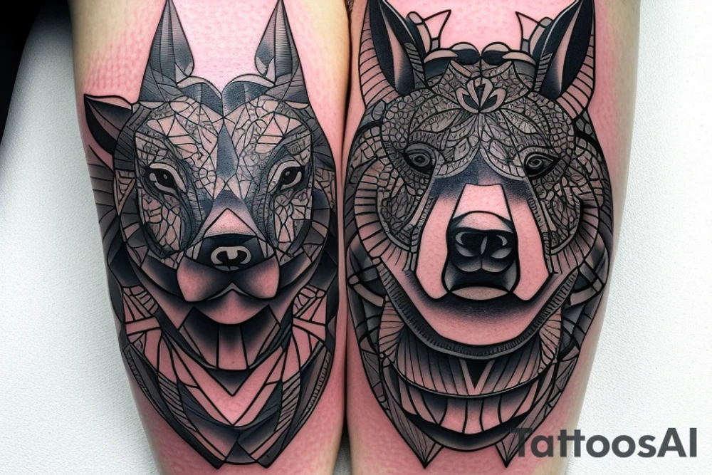 tatto must include candeles, crypto, bull, bear, exchange, trading tattoo idea