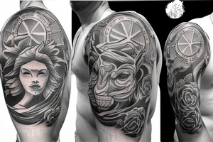 tatto must include candeles, crypto, bull, bear, exchange, trading tattoo idea