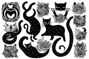 cat + capricorn tattoo idea