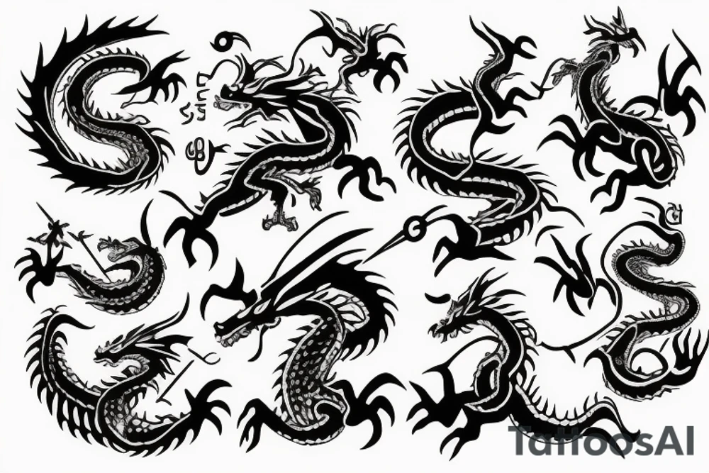 dragon whis cherry tattoo idea