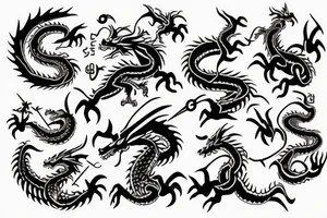 dragon whis cherry tattoo idea