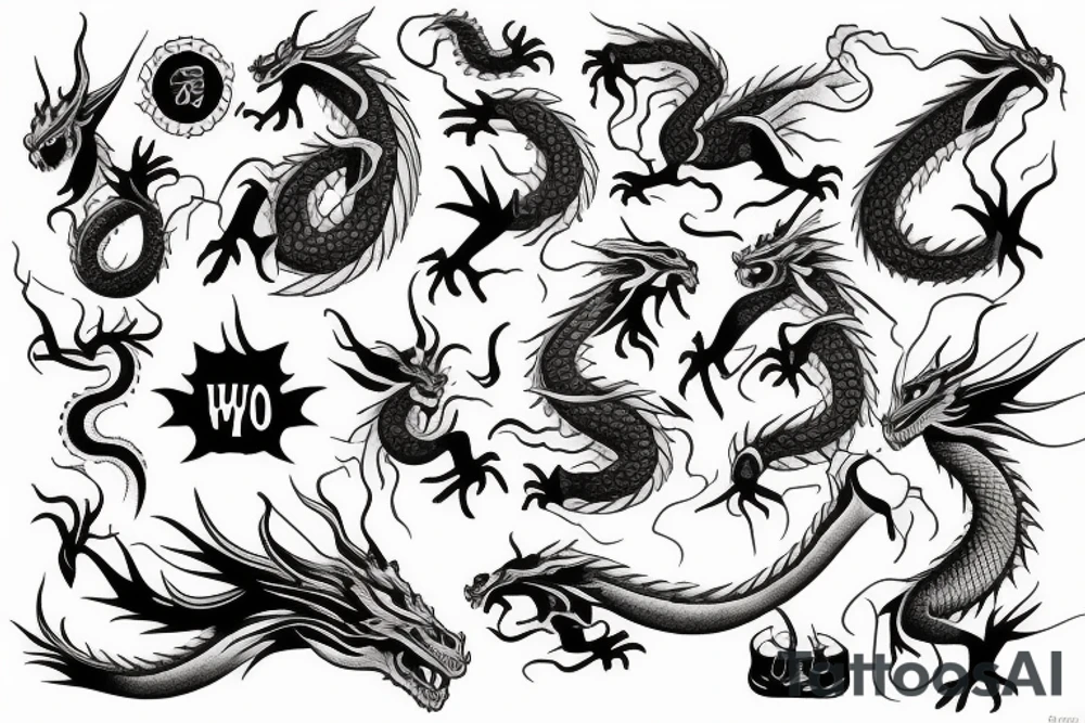 dragon whis cherry tattoo idea