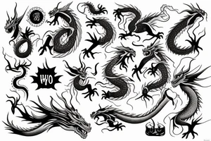 dragon whis cherry tattoo idea