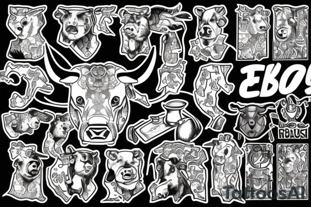candeles, crypto, bull, bear, exchange, trading tattoo idea