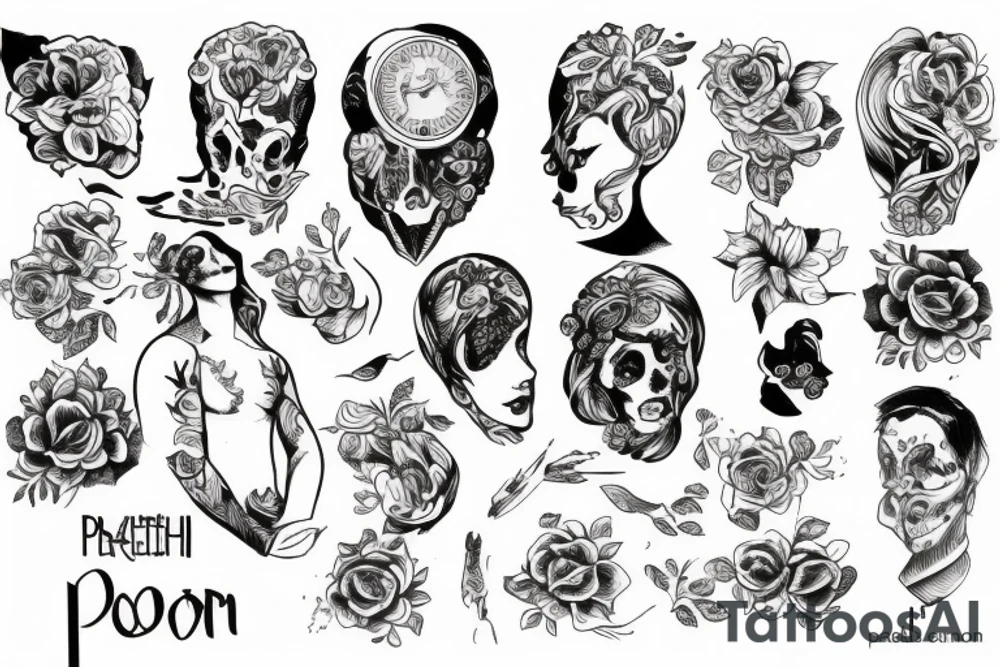 Ветвь розы tattoo idea