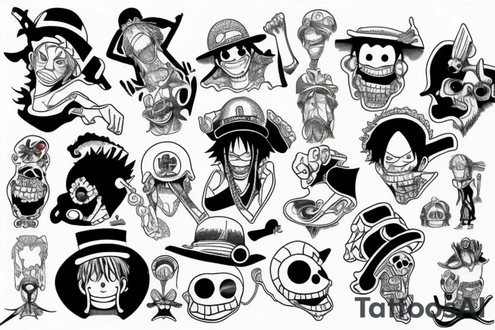 One piece tattoo idea