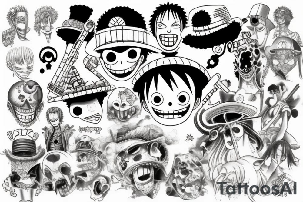 One piece tattoo idea