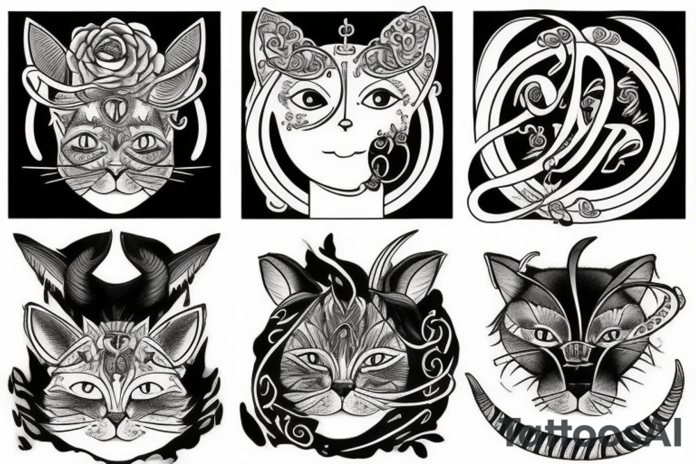 cat + capricorn tattoo idea