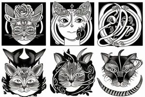 cat + capricorn tattoo idea