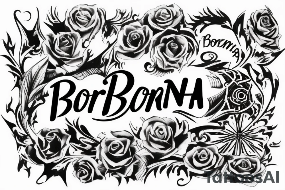 The word "Borna" tattoo idea