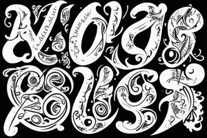 The word "Borna" tattoo idea