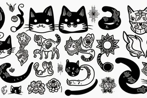 cat + capricorn tattoo idea