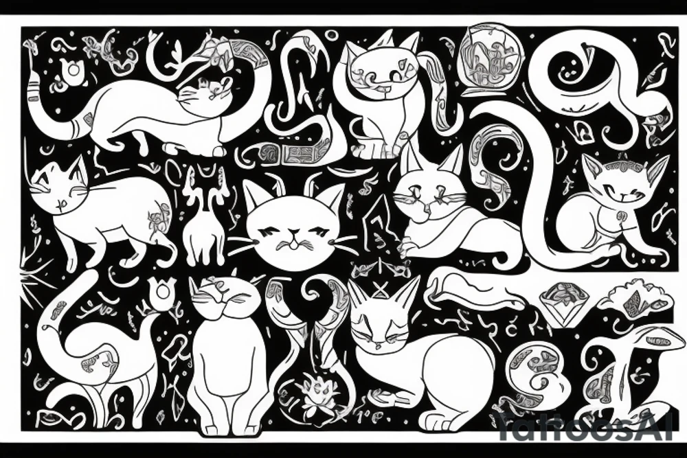 cat + capricorn tattoo idea