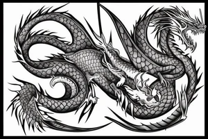 dragon whith cherry tattoo idea