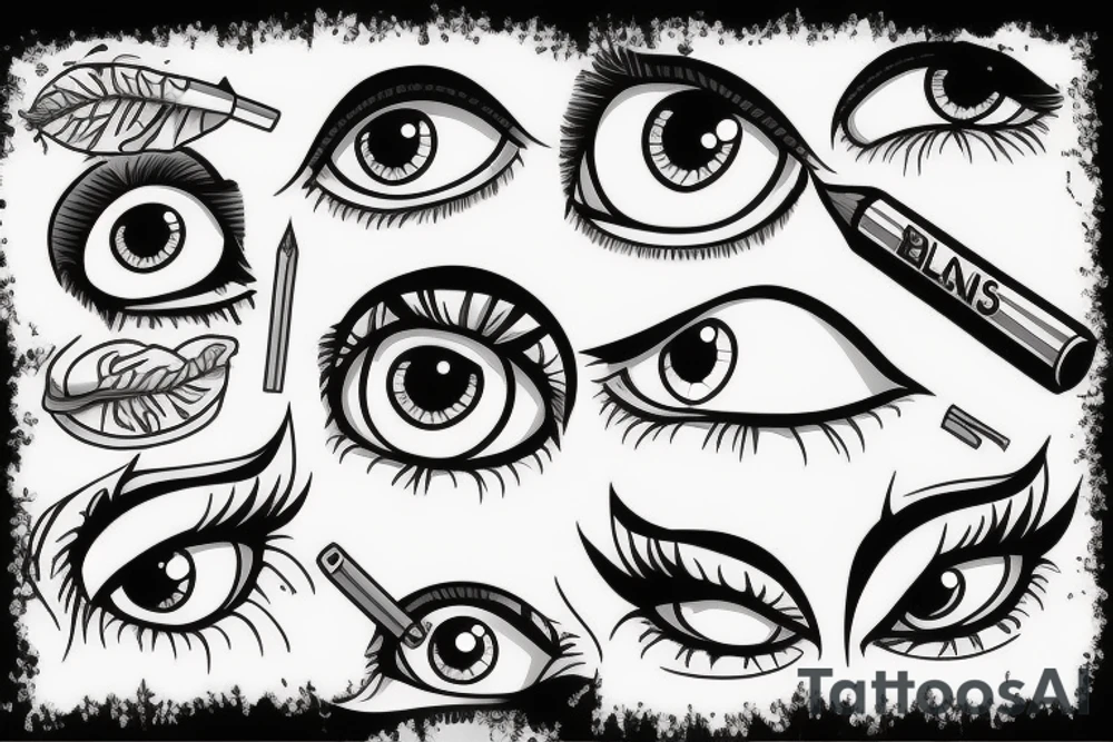 blunt with eyes smoking blunt tattoo idea
