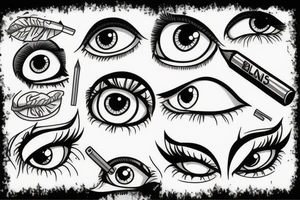 blunt with eyes smoking blunt tattoo idea
