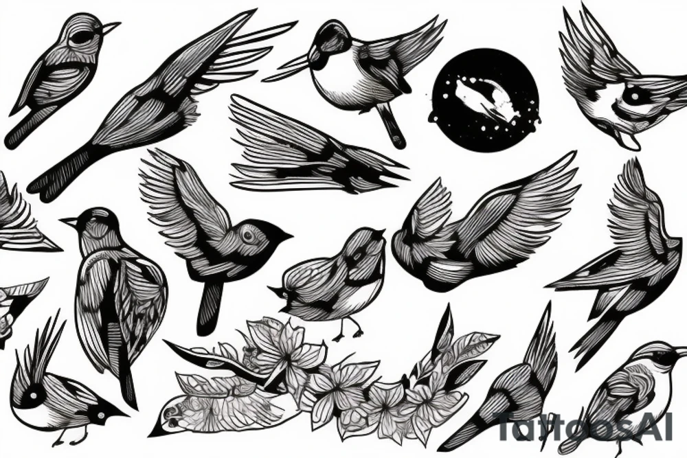 Bullet, birds, war, peace, bullet, The bullet splits into birds tattoo idea