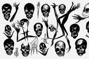 a thin man personifying death tattoo idea