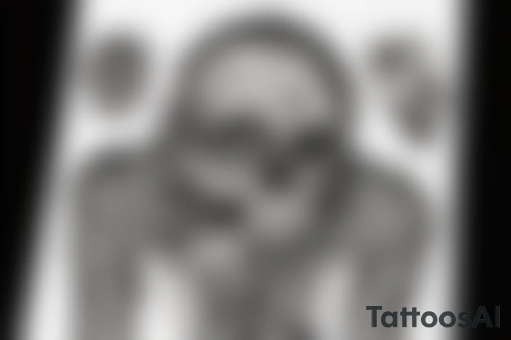 a thin man personifying death tattoo idea