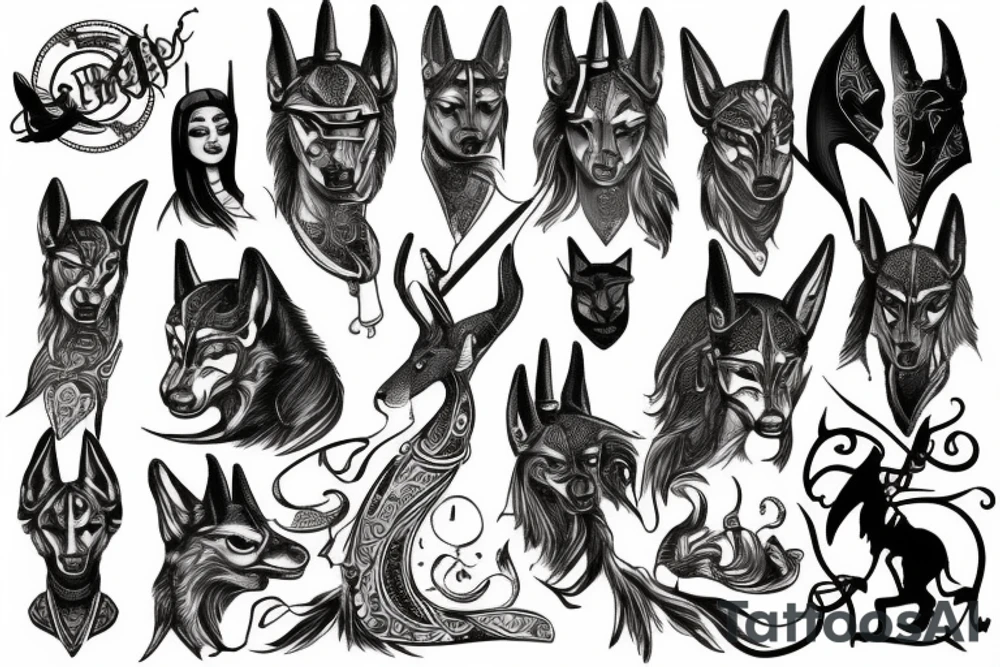 anubis tattoo idea