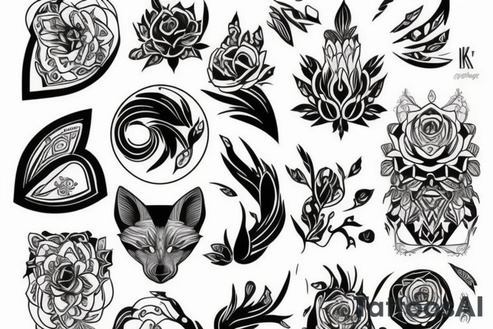 Кибер катана tattoo idea