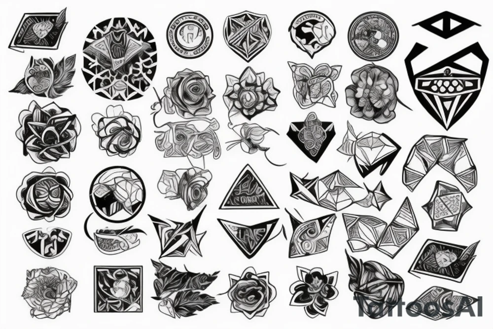 Катана футуризм кибер панк tattoo idea