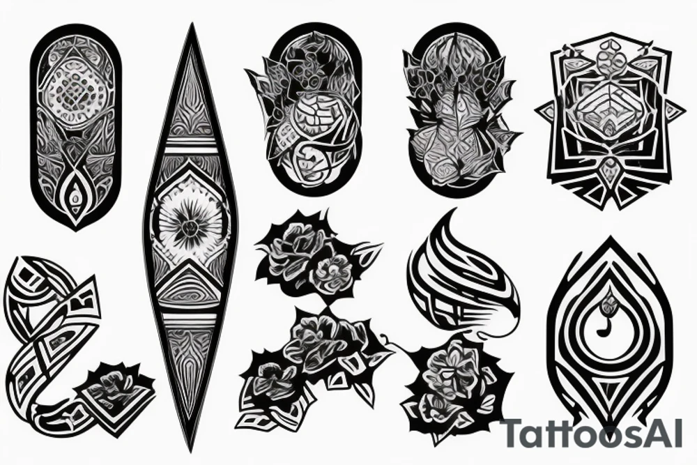 Катана футуризм кибер панк tattoo idea