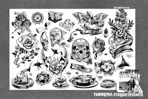 Скорпион с поднятыми клешнями, хвост загнут tattoo idea