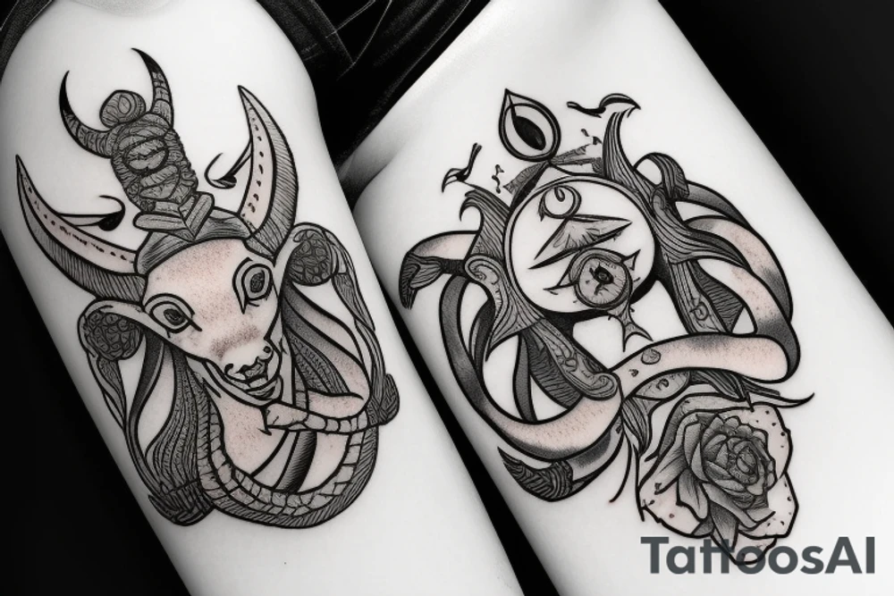capricorn with an ascendant in the sun tattoo idea
