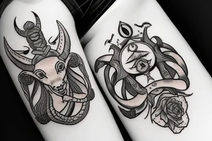 capricorn with an ascendant in the sun tattoo idea