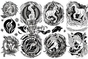capricorn with an ascendant in the sun tattoo idea