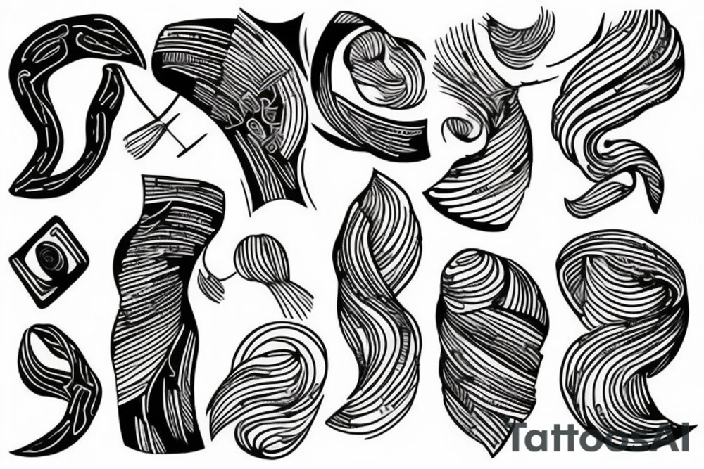 ray line-art tattoo idea