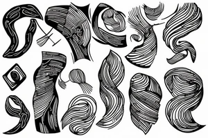 ray line-art tattoo idea