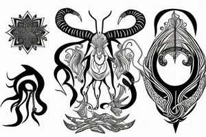 capricorn with an ascendant in the sun tattoo idea