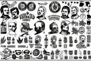 Pablo Escobar and marijuana tattoo idea