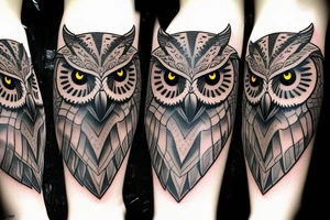 hunting owl tattoo idea