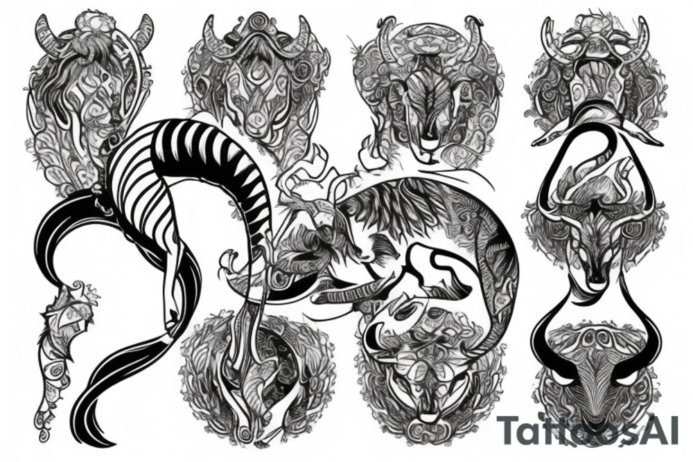 capricorn with an ascendant in leo tattoo idea