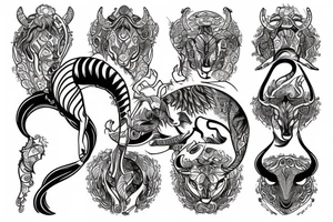 capricorn with an ascendant in leo tattoo idea