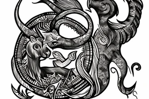 capricorn with an ascendant in leo tattoo idea