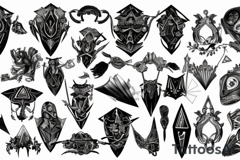 shoulder armor tattoo idea