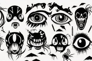 scary eyes tattoo idea