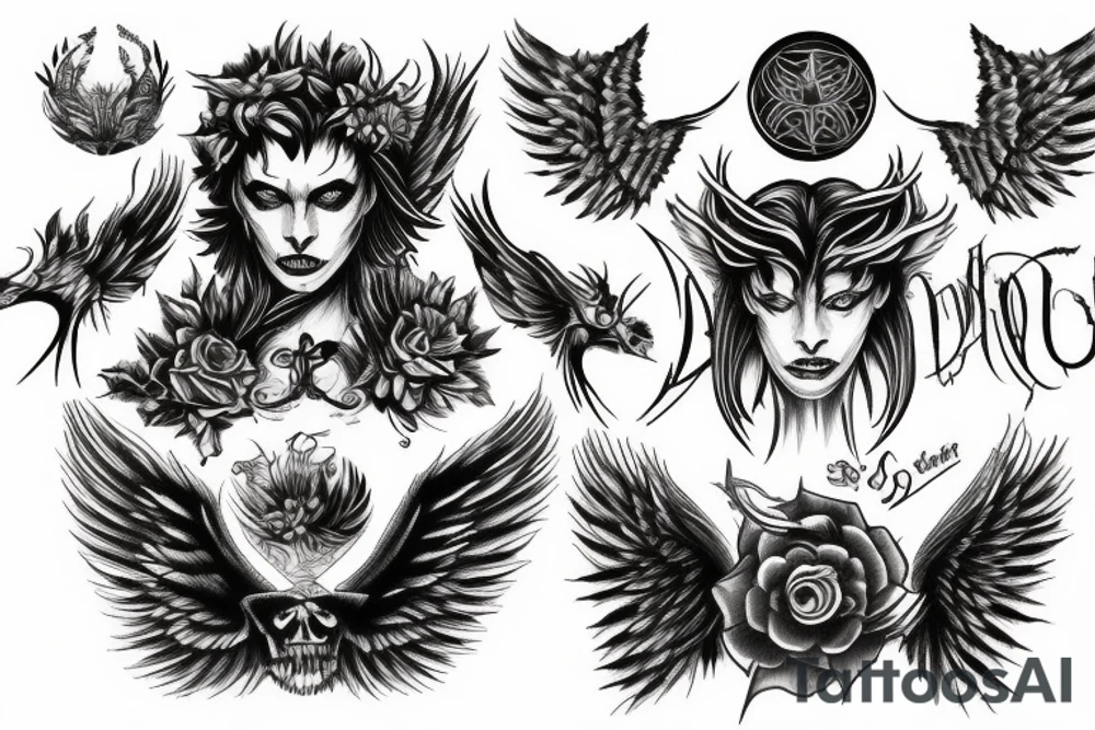 Lucifer the fallen angel tattoo idea
