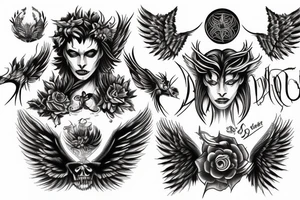 Lucifer the fallen angel tattoo idea