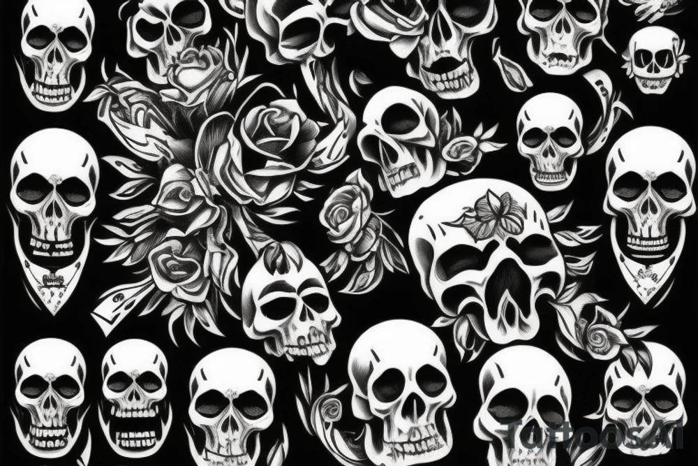 Skull sorry for his sins tattoo idea