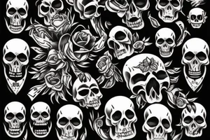 Skull sorry for his sins tattoo idea