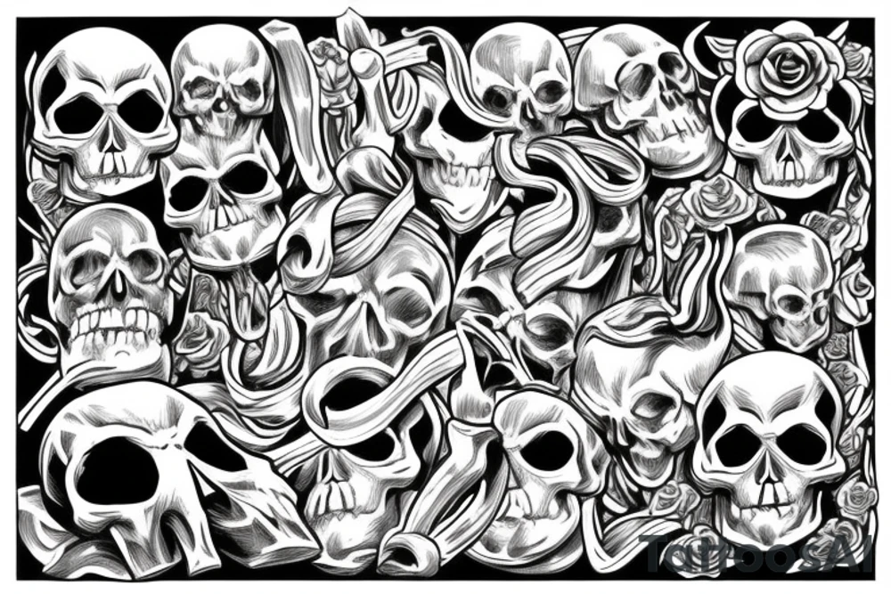 Skull sorry for his sins tattoo idea