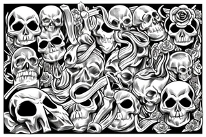 Skull sorry for his sins tattoo idea