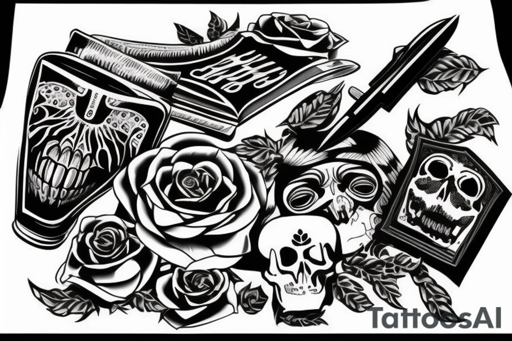 Death sleeping on a bed while having nightmares tattoo idea Death sleeping on a bed while having nightmares tattoo idea