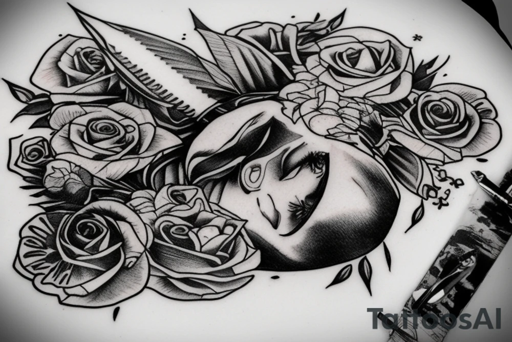 Death sleeping on a bed while having nightmares tattoo idea Death sleeping on a bed while having nightmares tattoo idea